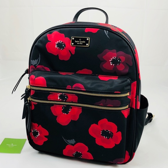 kate spade Handbags - New! Kate Spade Large Floral Nylon Laptop Backpack